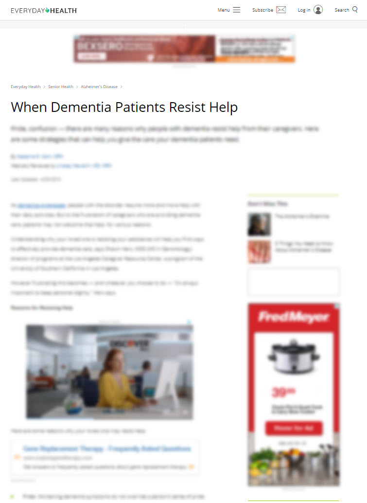 When Dementia Patients Resist Help