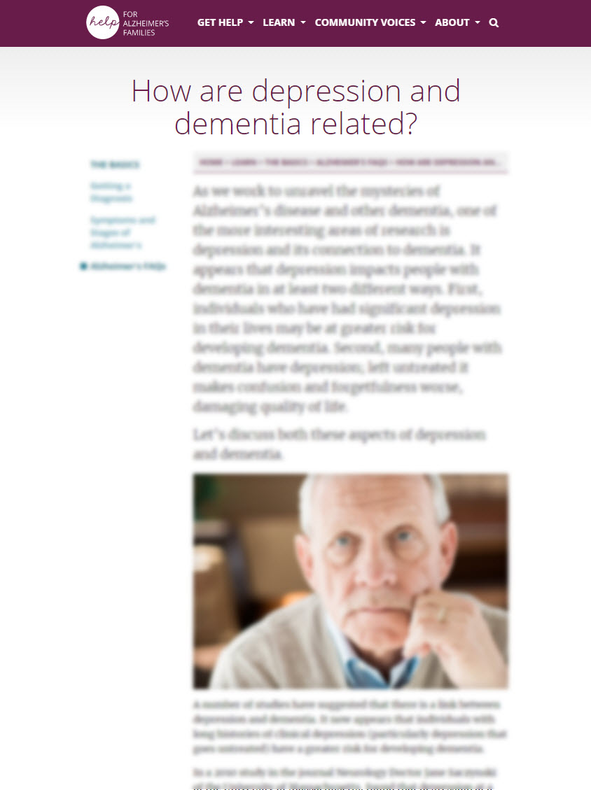 How Are Depression and Dementia Related?