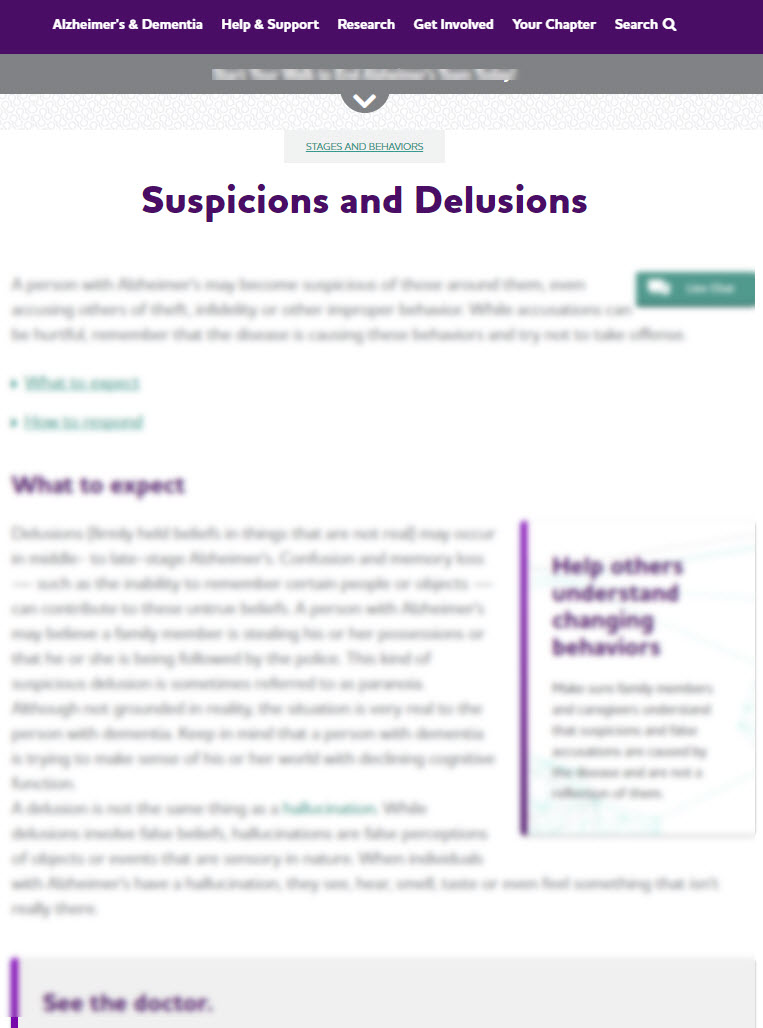 Suspicions and Delusions