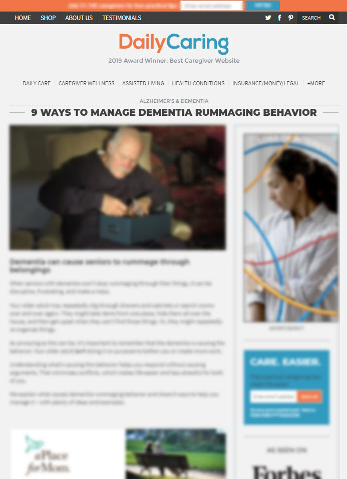 9 Ways to Manage Dementia Rummaging Behavior