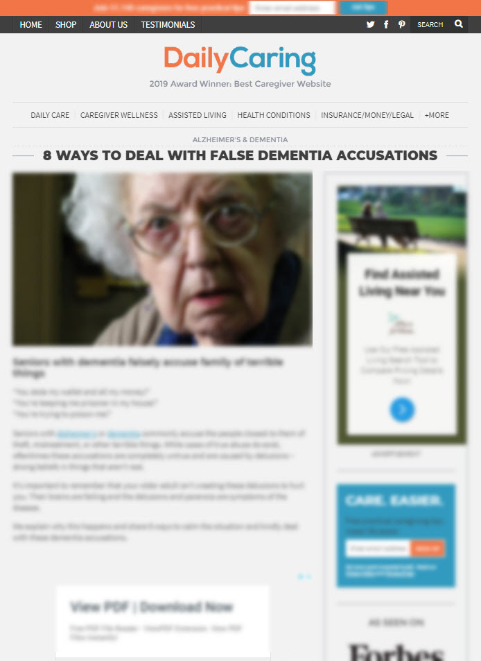 8 Ways to Deal with False Dementia Accusations