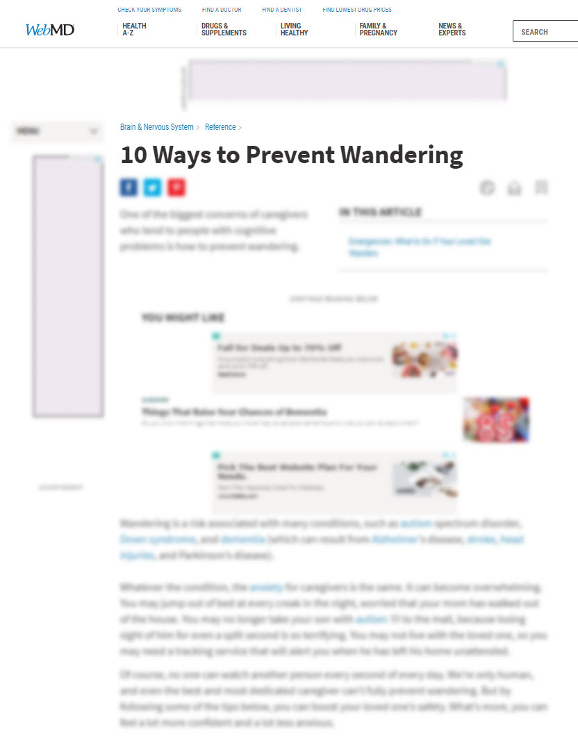 10 Ways to Prevent Wandering