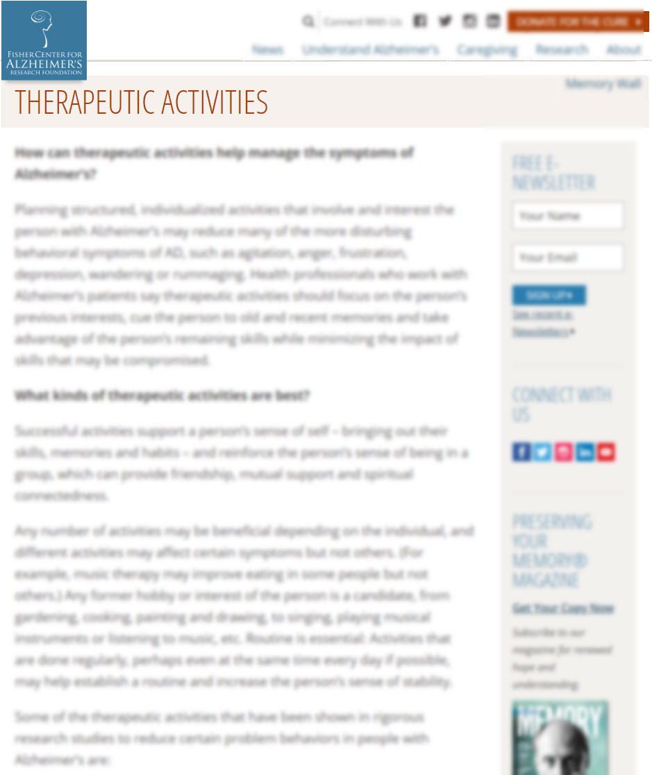 Therapeutic Activities