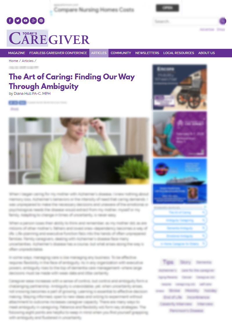The Art of Caring: Finding Our Way Through Ambiguity
