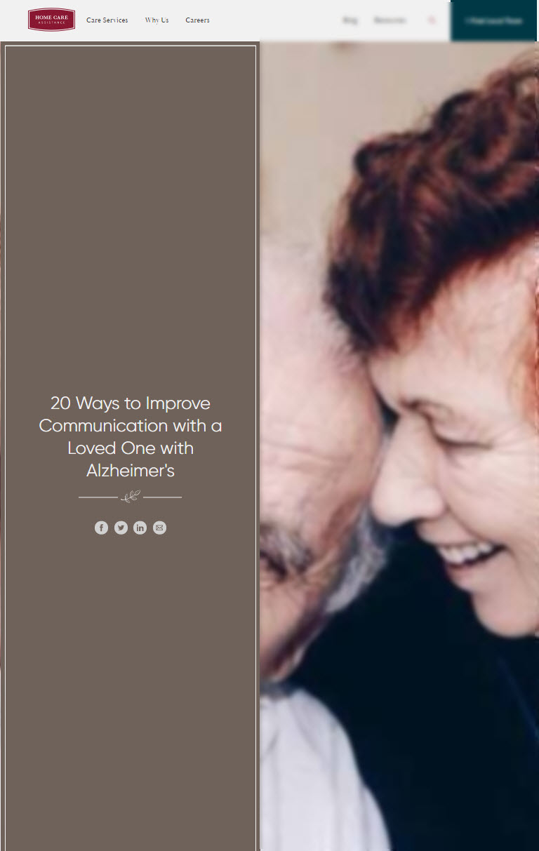 20 Ways to Improve Communication with a Loved One with Alzheimer’s