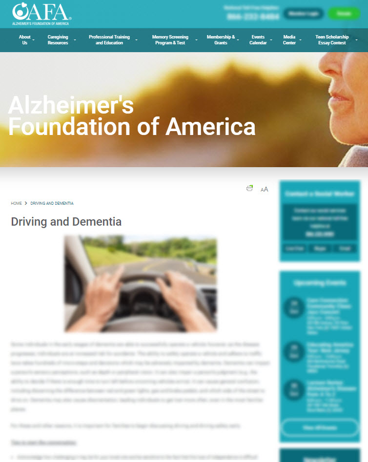 Driving and Dementia
