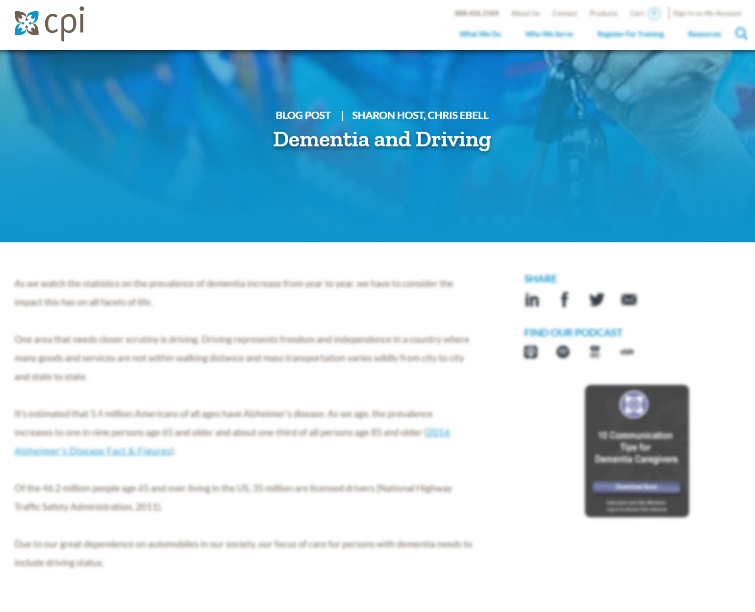 Dementia and Driving
