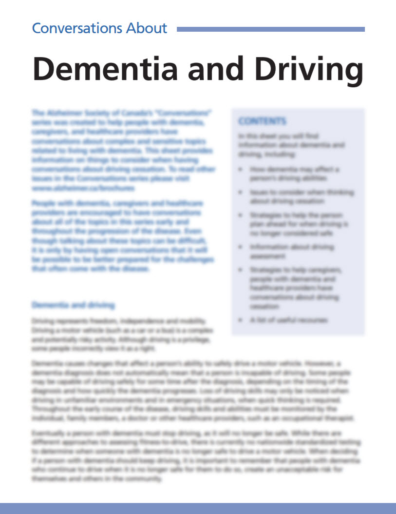 Conversations About Dementia and Driving