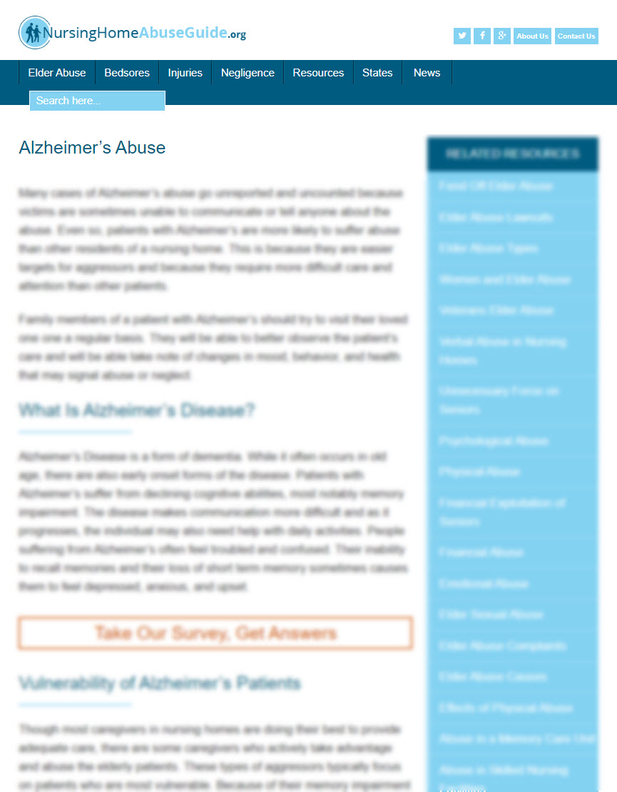 Alzheimer’s Abuse
