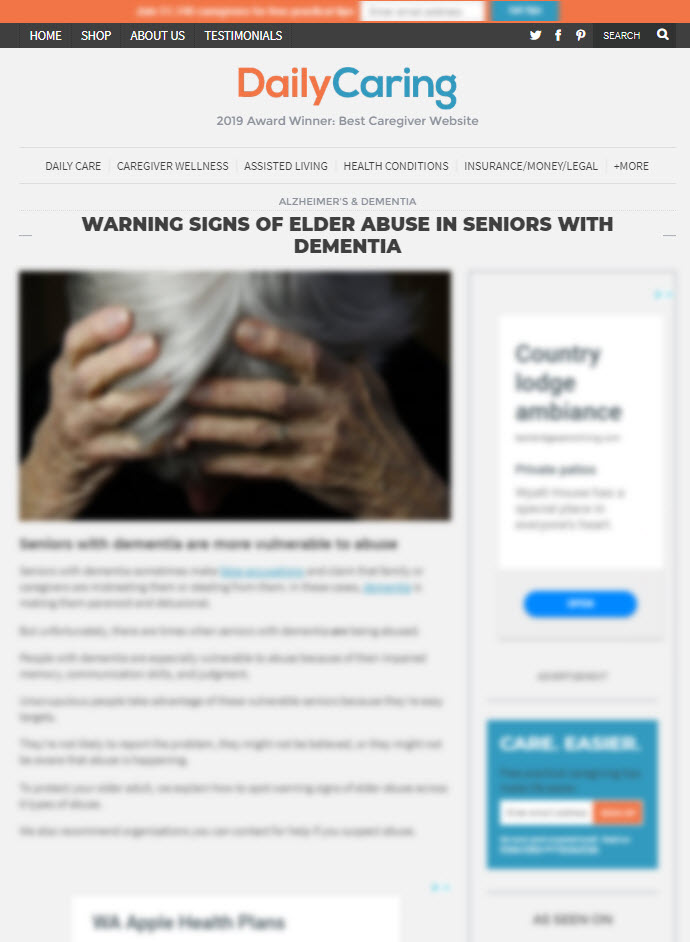 6 Signs of Elder Abuse in Seniors With Dementia