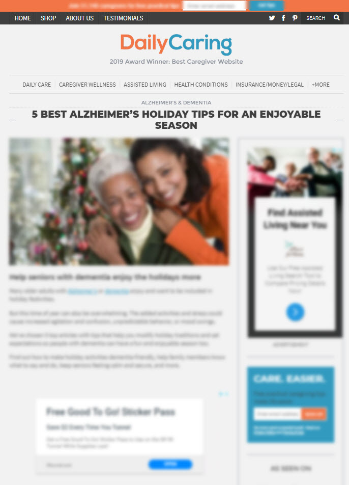 5 Best Alzheimer's Holiday Tips For An Enjoyable Season