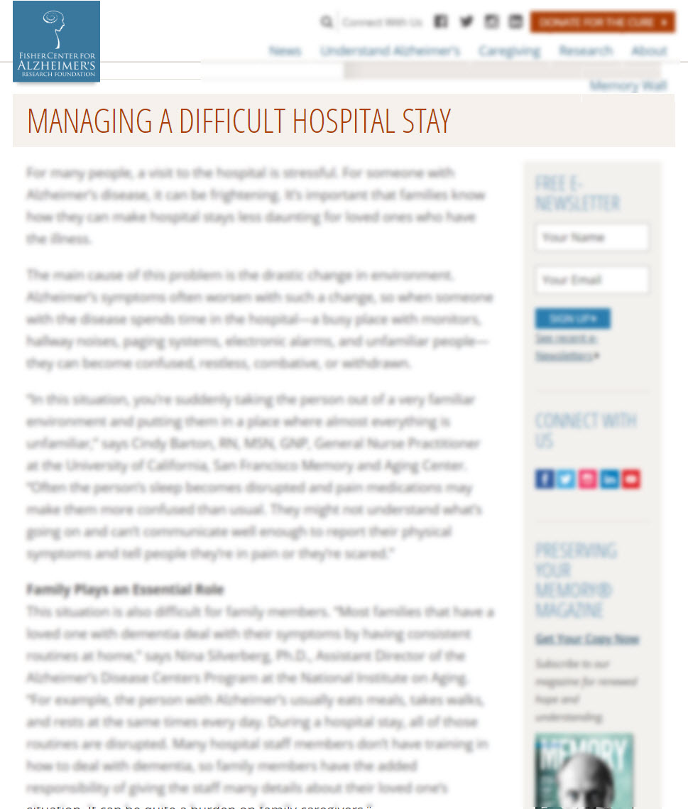 Managing a Difficult Hospital Stay