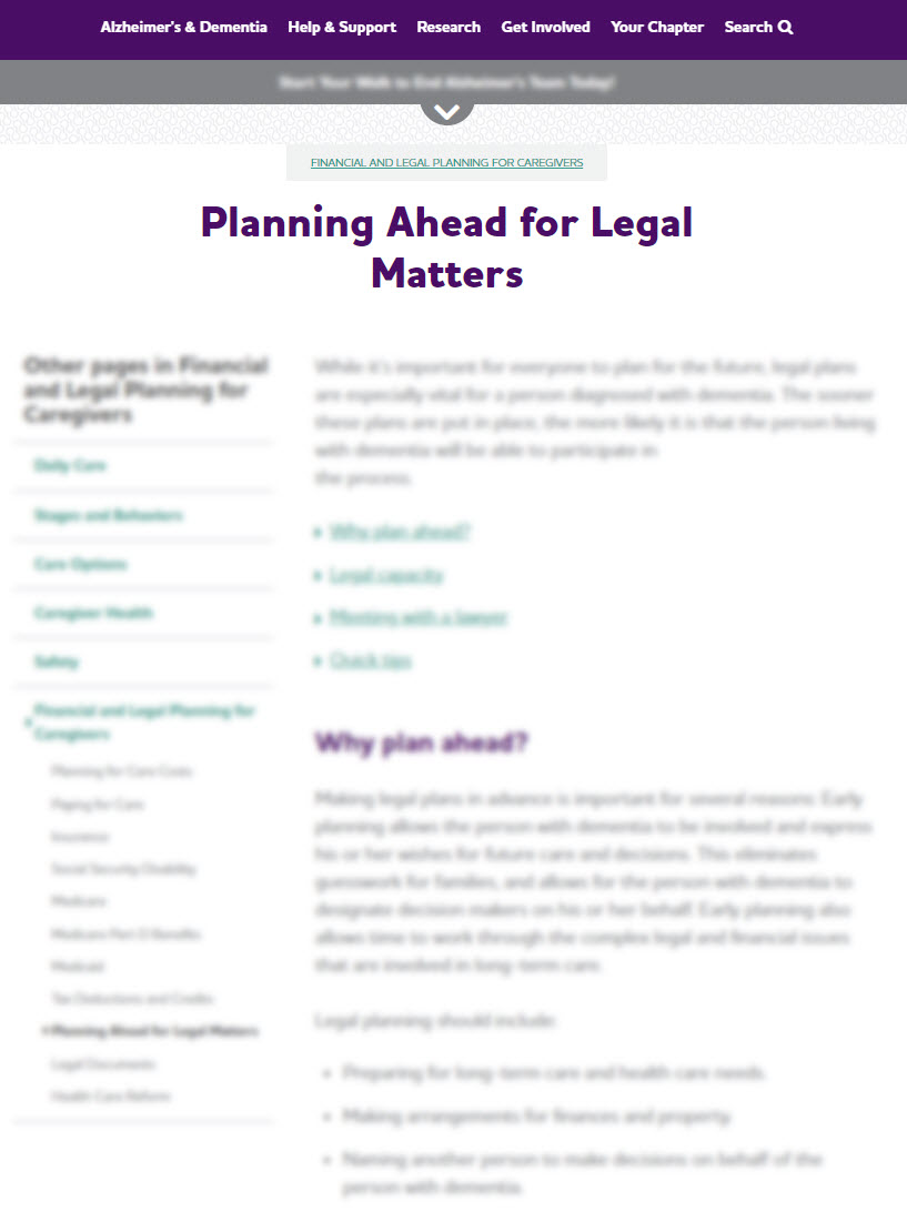 Planning Ahead for Legal Matters