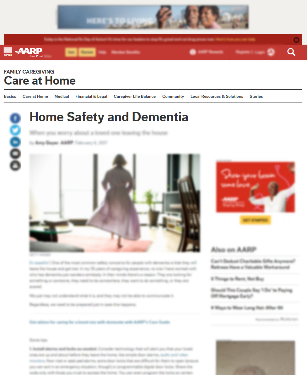 Home Safety and Dementia