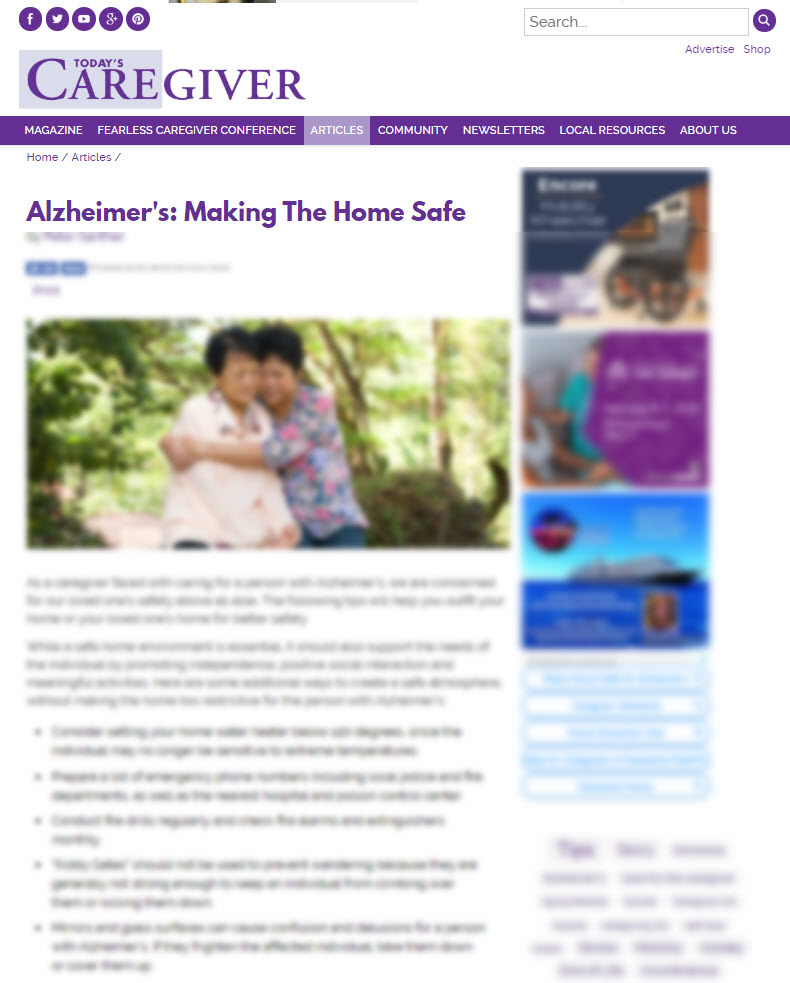 Alzheimer's: Making The Home Safe
