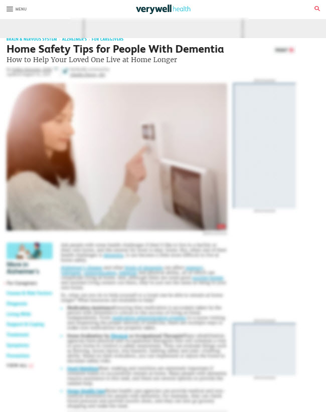 Home Safety Tips for People With Dementia