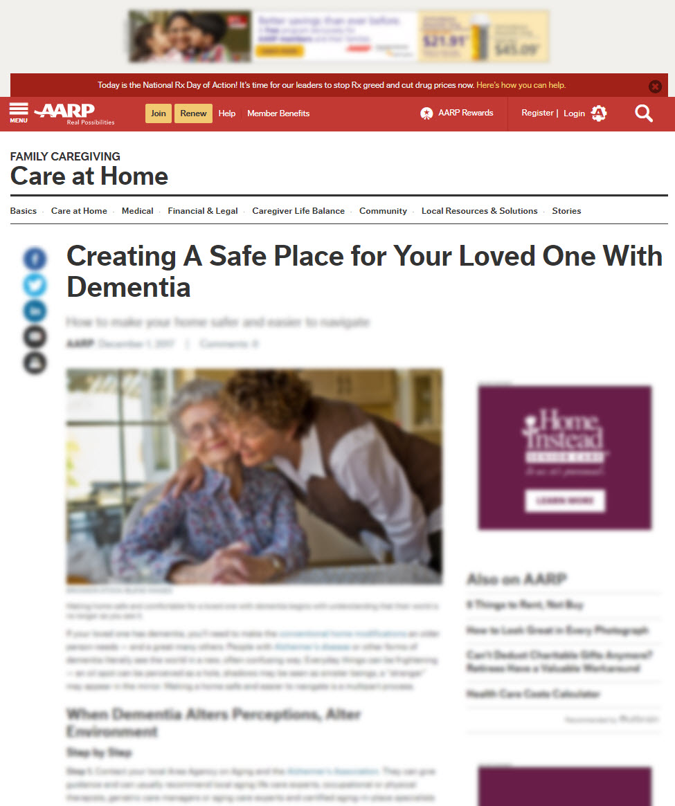 Creating A Safe Place for Your Loved One With Dementia