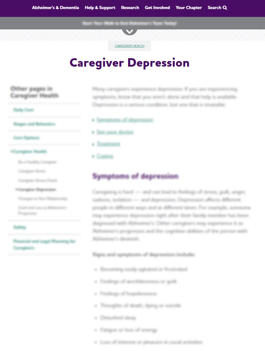 Caregiver Depression
