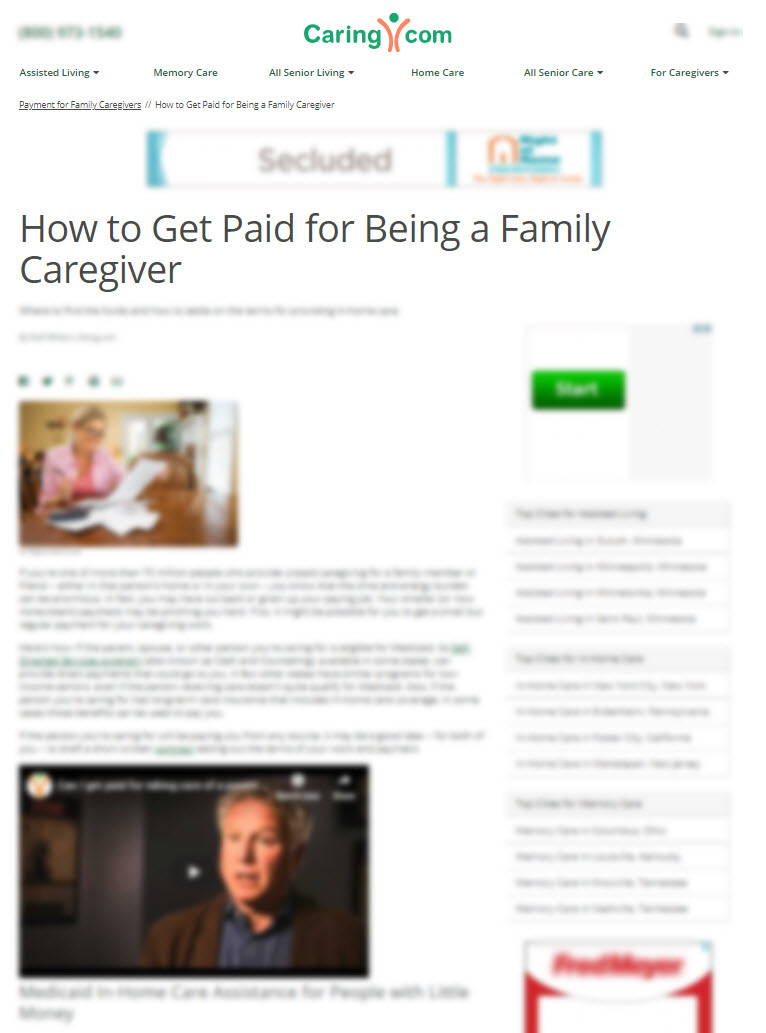 How to Get Paid for Being a Family Caregiver