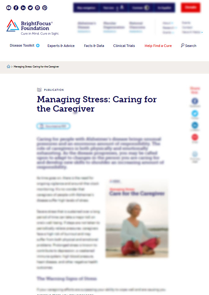 Managing Stress: Caring for the Caregiver